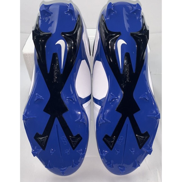 Nike Alpha Menace Pro 3 Football Cleats White/Black/Blue CT6649-101 Size 11.5 - Picture 6 of 7